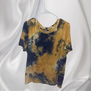 Tie-Dye Women's Top - Yellow and Black